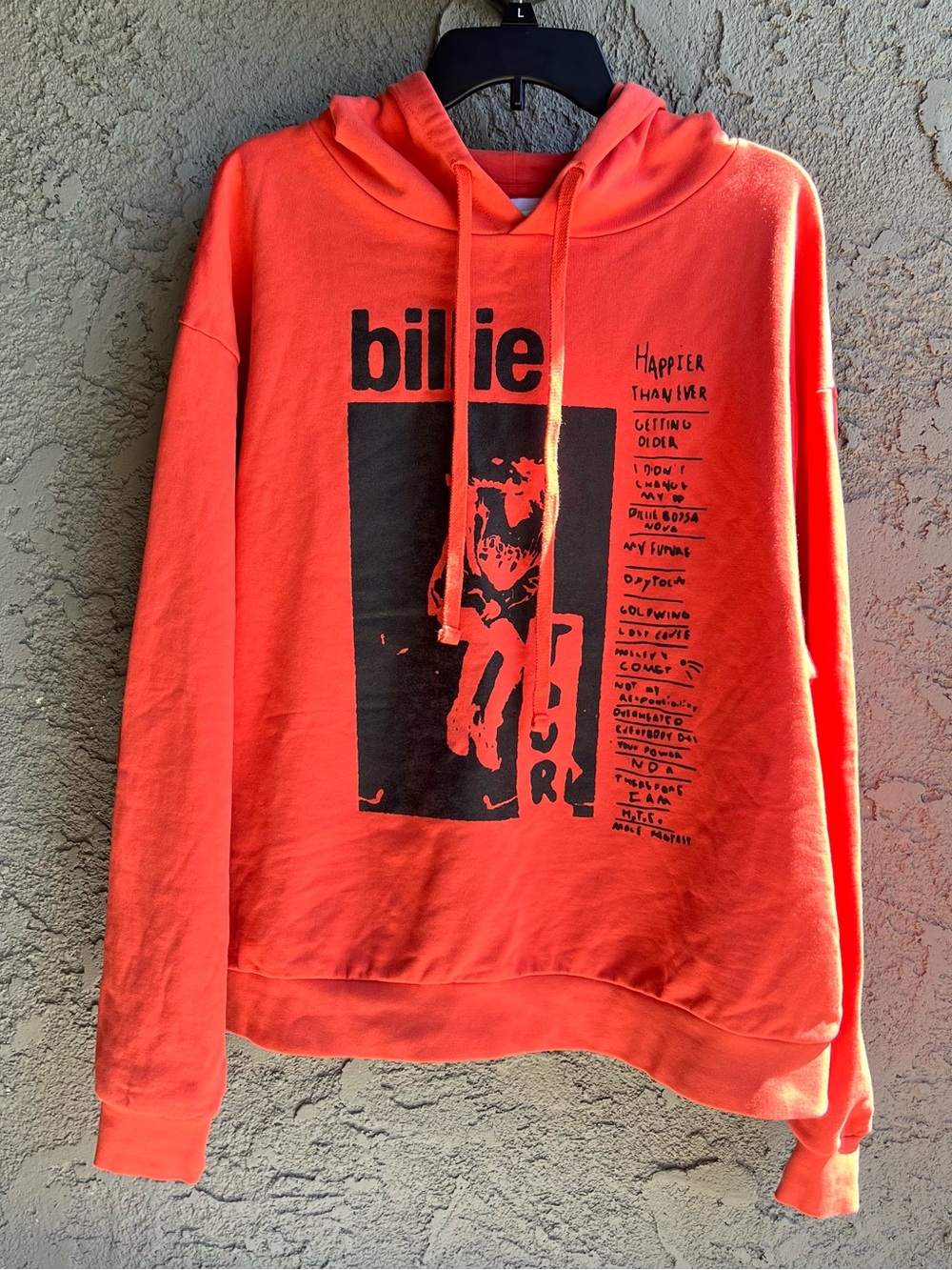 Billie Eilish Orange Graphic Hoodie